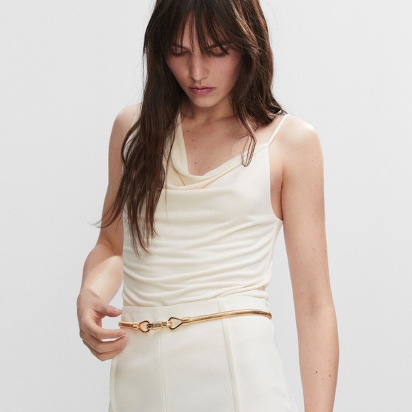 Mango cowl neck sleeveless blouse - Picture 2 of 9